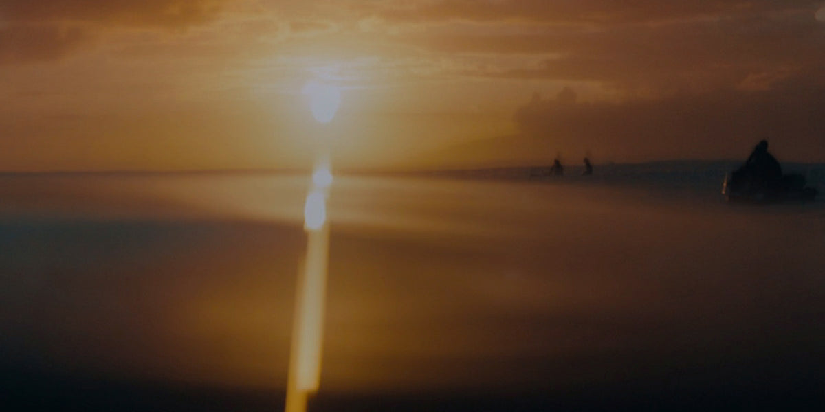 Sunset over the ocean.